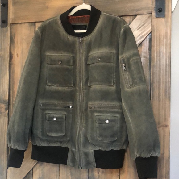 American Stitch Burnished Olive Green Bomber Jacket XXL
